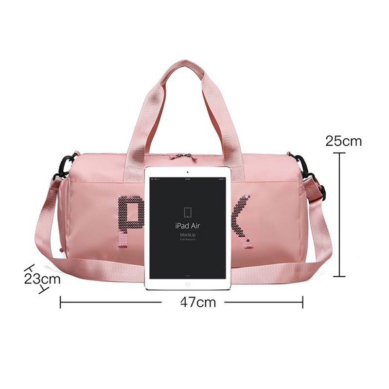 Túi Du Lịch Thể Thao Có Ngăn Đựng Giày Pink