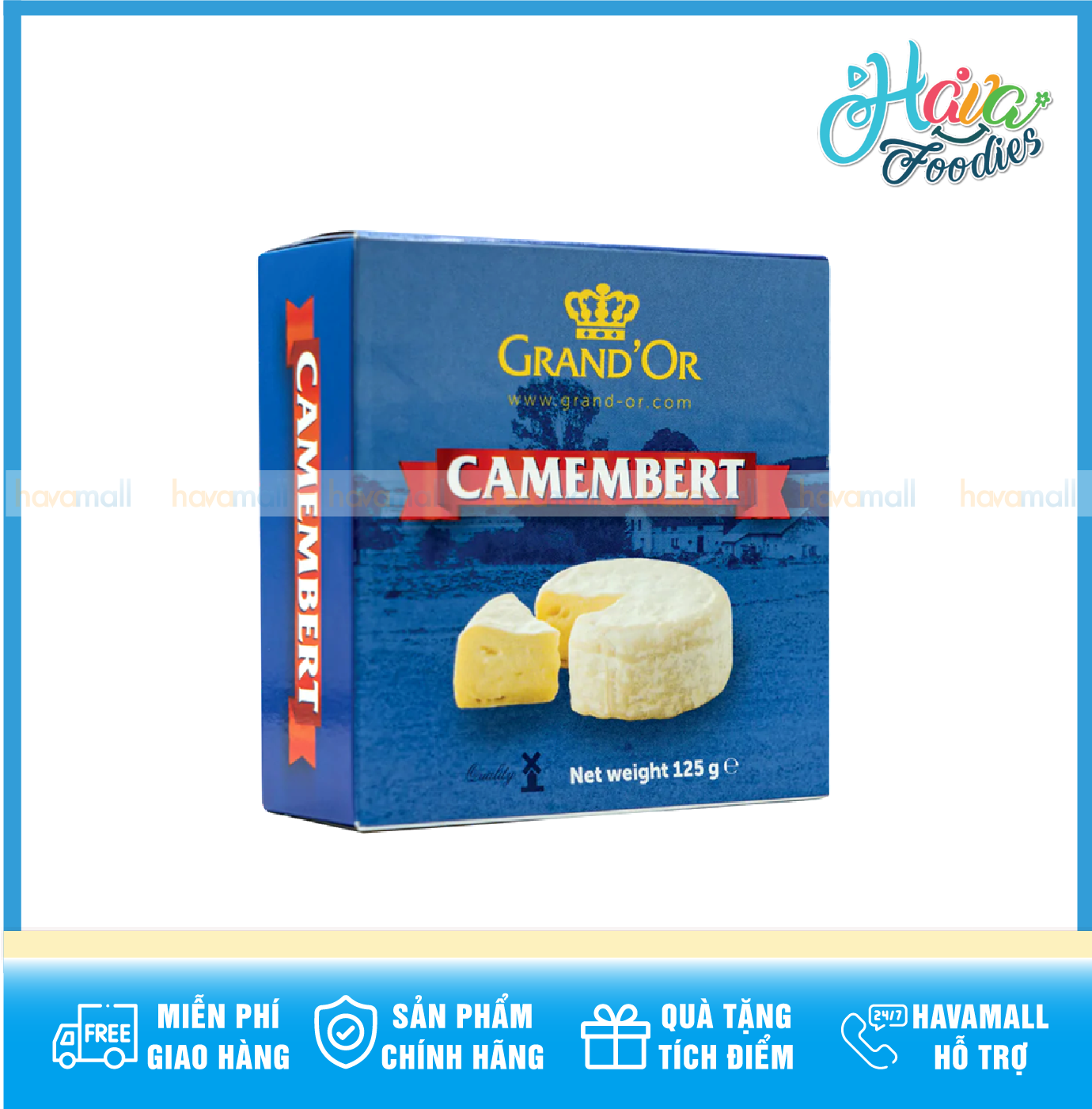 CHỈ GIAO HỎA TỐC 2H TẠI HCM Phô Mai Camembert Grand Or 125g Camembert