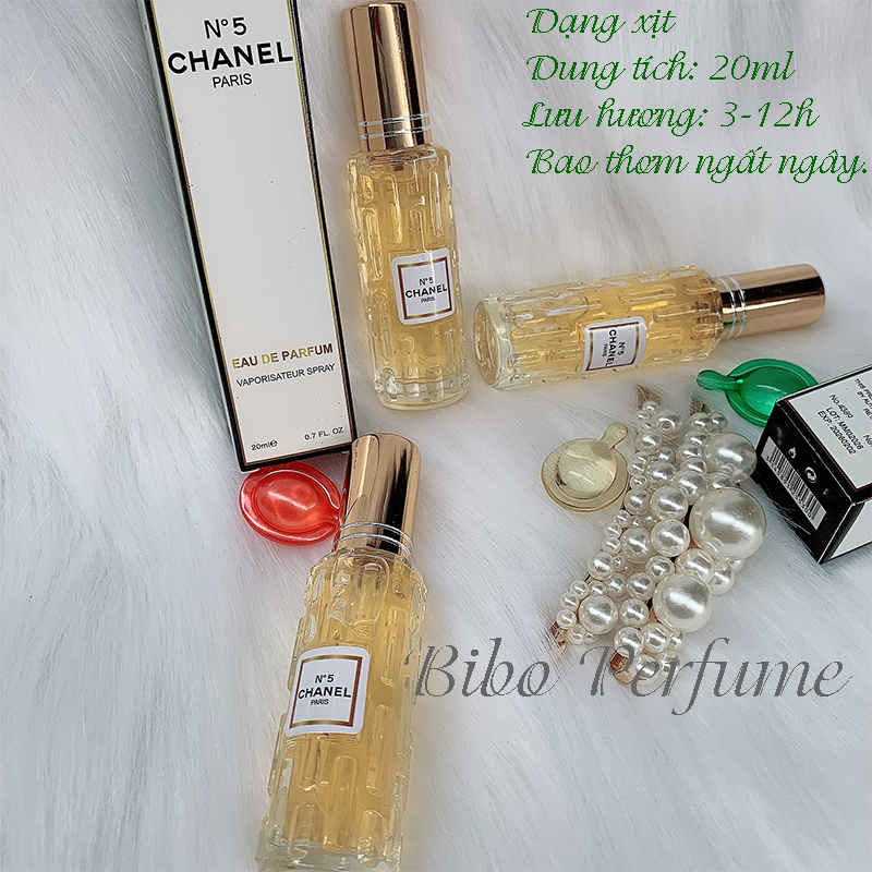 [HCM]NƯỚC HOA NỮ CHIẾT PHÁP 20ML MÙI No.5 LƯU 3-12H