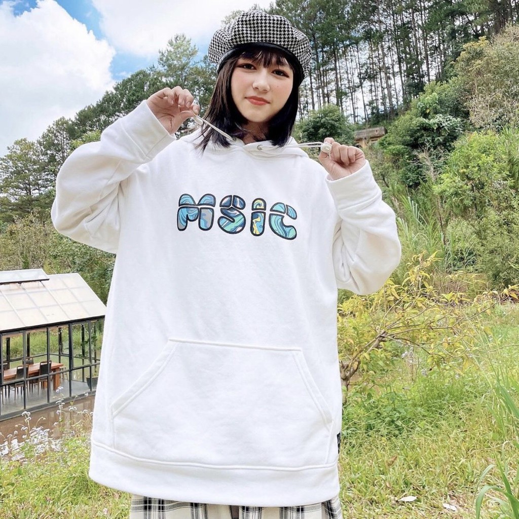 Áo Khoác Hoodie Basic Trắng