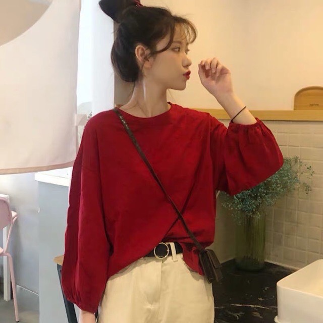 Áo chun tay thu đông Y&V, Thời trang nữ, Áo thun, Áo đẹp, Áo kiểu nữ, Áo phông