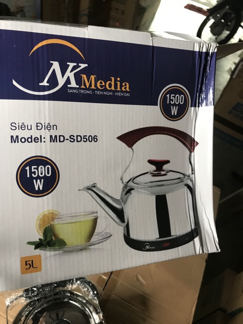 Ấm Siêu Tốc 5L Nk Media Md-Sd506