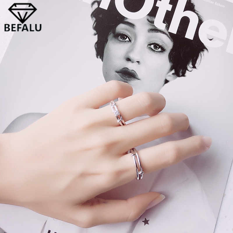 Nhẫn Đôi Bạc 925 Kiểu Hàn Quốc N26-27 Freesize- BEFALU