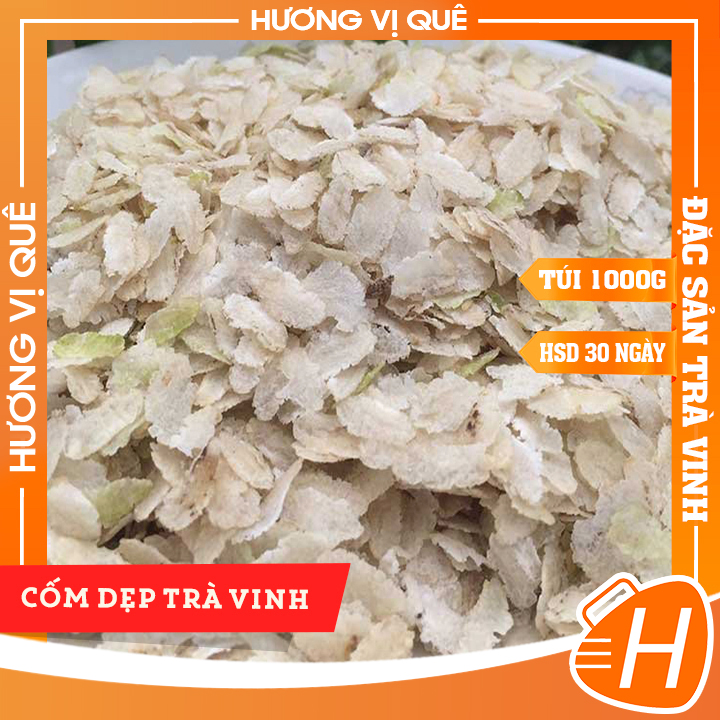 Cốm Dẹp Trà Vinh - Túi 1000g - Đặc Sản Trà Vinh