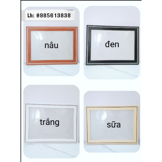 khung ảnh a3 (30x40) mặt mica mỏng chọn màu