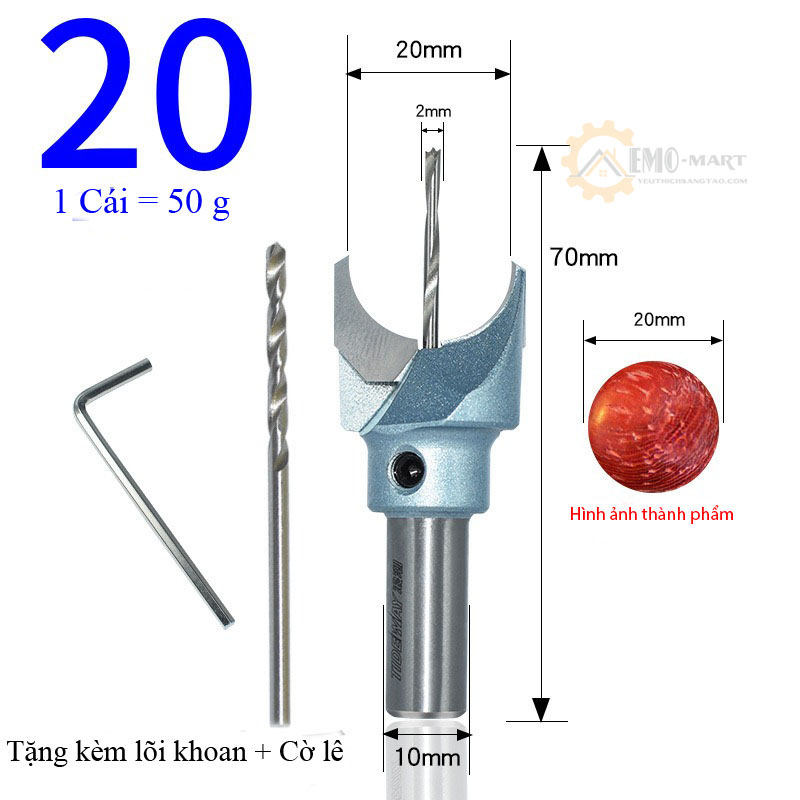 [FreeshipMAX] Mũi khoan tạo hạt chuỗi TIDEWAY 20mm