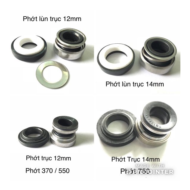 Các loại phớt máy bơm các loại trong tùy trọn