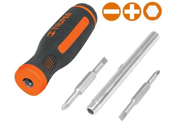 Tô vít 4 đầu, có từ Truper - 14200