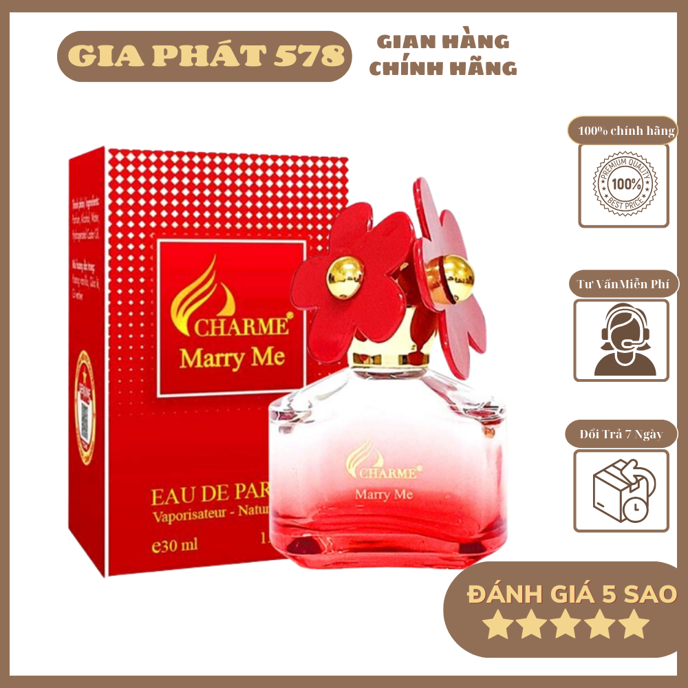 Nước Hoa Nữ tính Marry Me 30ml - Hương vani và hoa tươi
