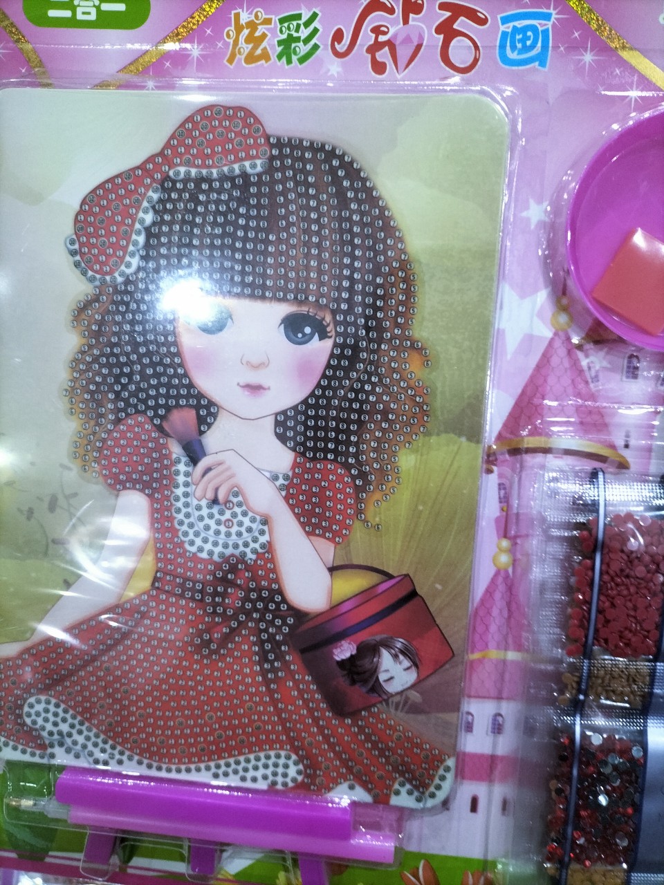Tranh đính đá mini cô gái kích thước 20x15