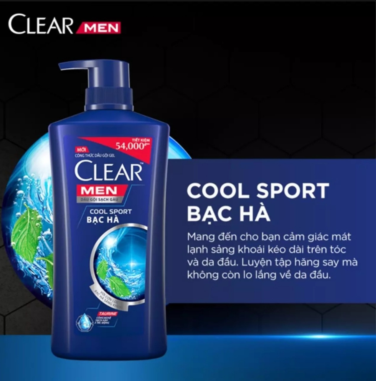 (HCM) DẦU GỘI CLEAR MEN BẠC HÀ CHAI 630GR