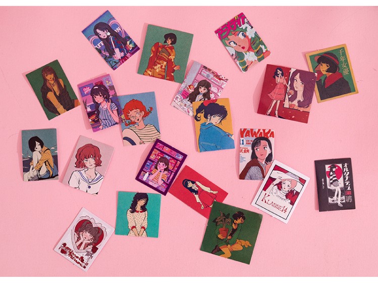 Hộp 46 stickers cô gái anime