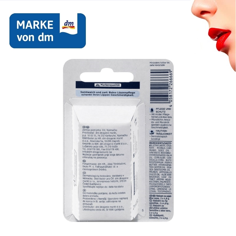 SON DƯỠNG MÔI BALEA SENSITIVE CHO DA MÔI NHẠY CẢM - HÀNG NHẬP ĐỨC