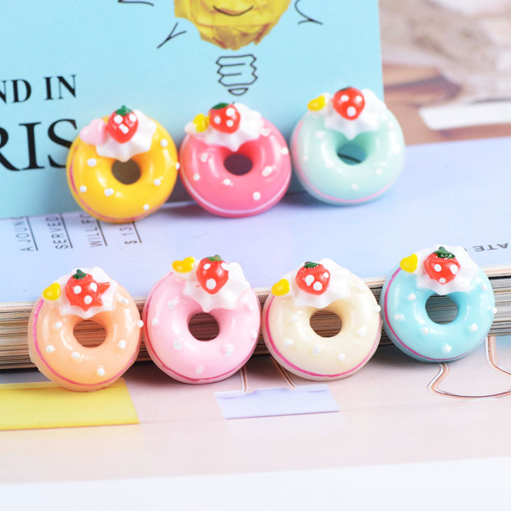 Combo 2 Charm Slime Squishy Bánh Donut nhân dâu