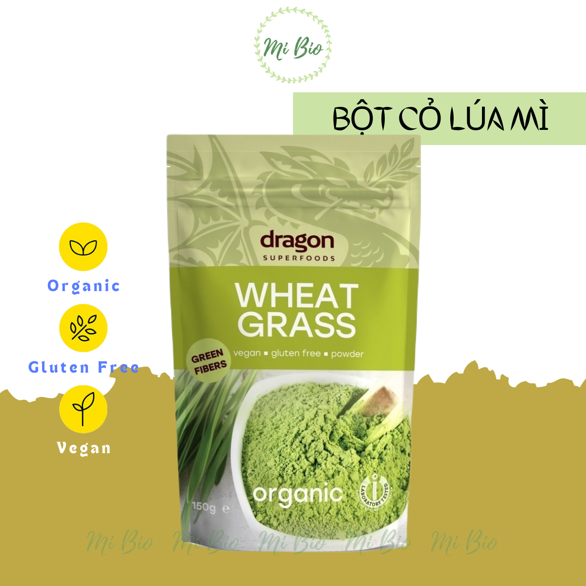 Wheat grass organic 150gr - Dragon superfoods