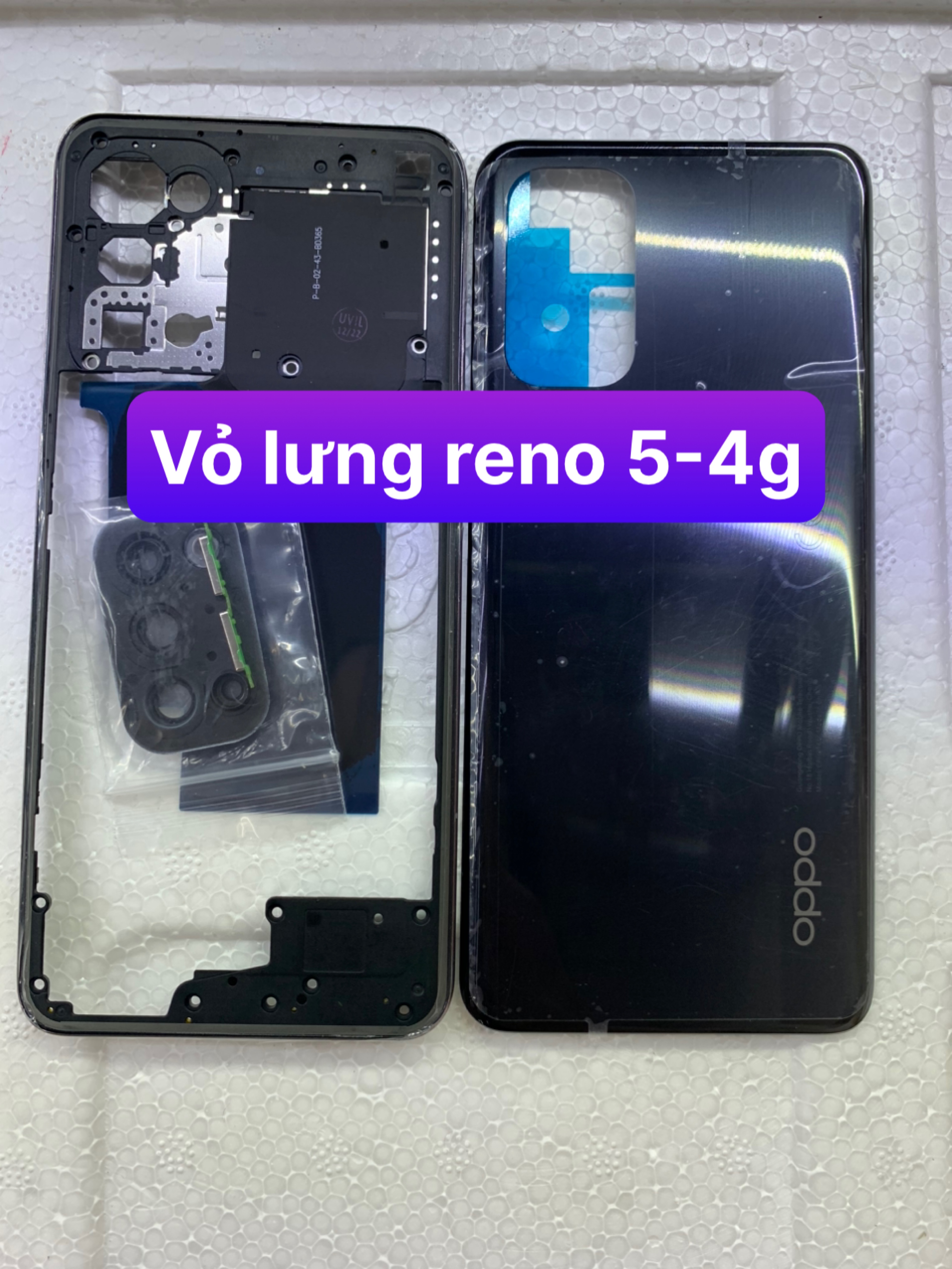 Bộ vỏ +sườn máy điện thoại oppo reno 5 4G