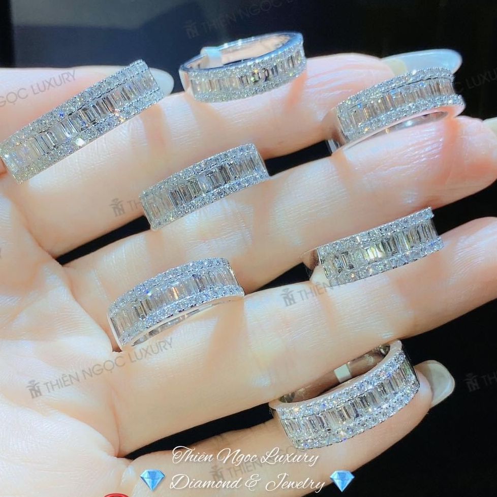 Nhẫn nữ đẹp, nhẫn nữ vàng trắng, nhẫn bạc Ý xi kim, nhẫn đá phale cao cấp, nhẫn kim cương sang trọng - Trang sức GADO NH6456 CAM KẾT KHÔNG ĐEN