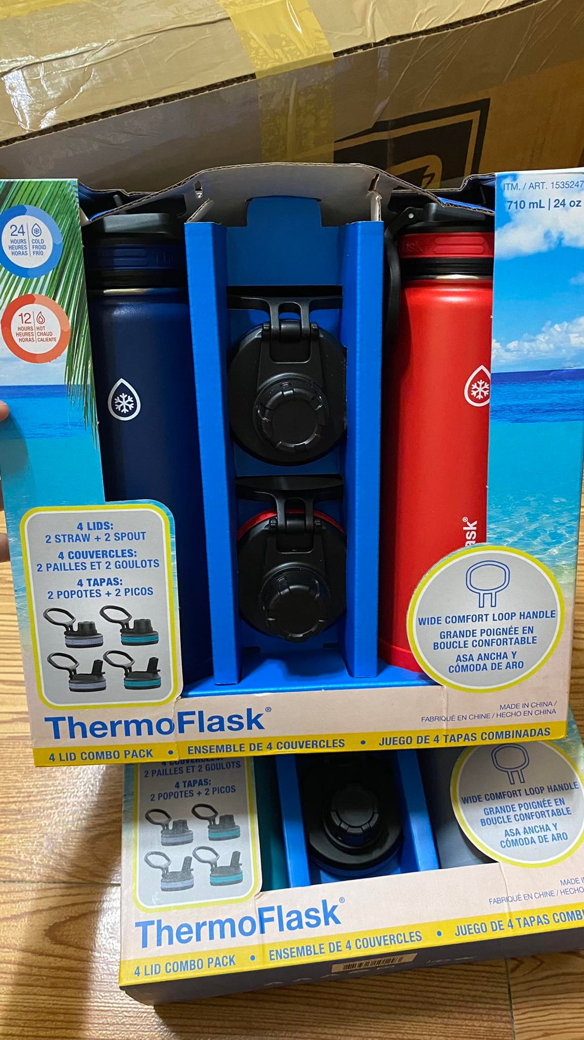Bình giữ nhiệt ThermoFlask 710ml - (2 nắp) của Mỹ