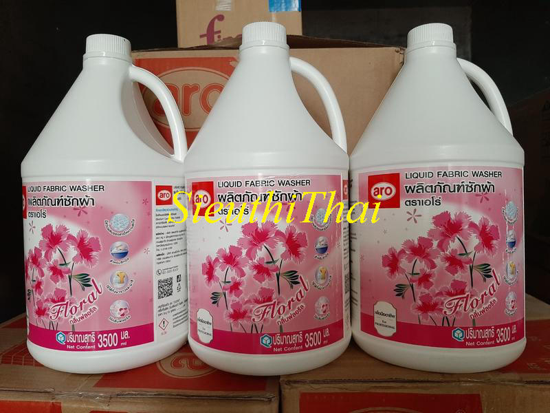 Nước giặt xả ARO Can lớn 3500ml Thái Lan