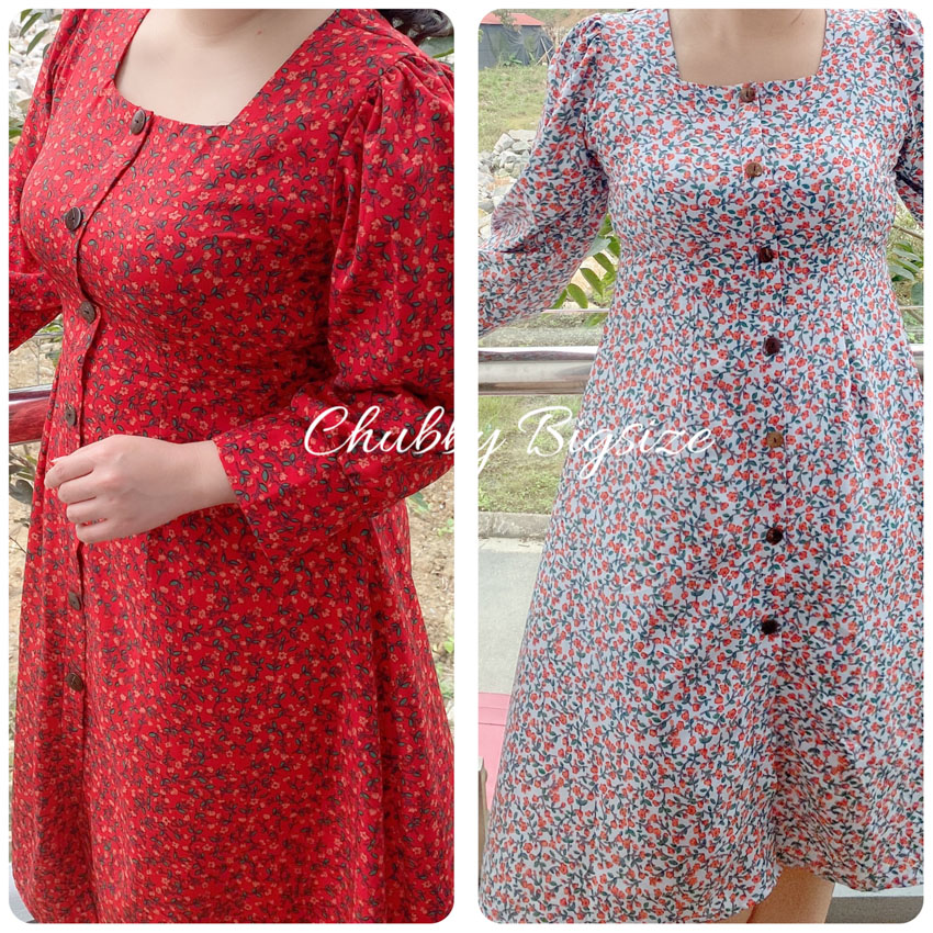 Đầm hoa Bigsize dài tay dáng dài ChubbyBigsize