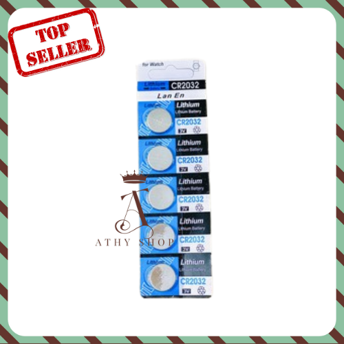 Combo 5 pin tròn CR2032 Lithium CMOS 3V vỉ 5 viên pin dẹp cúc áo CR 2032 dùng cho cân điện tử chìa khóa xe máy ô tô ATHY SHOP