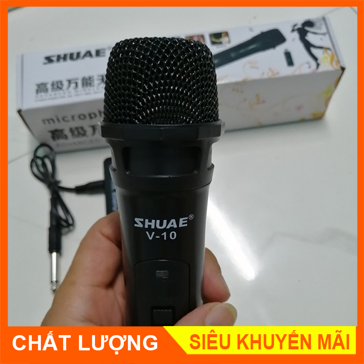 Micro Không Dây V10  Dùng Cho Amly, Loa Kéo