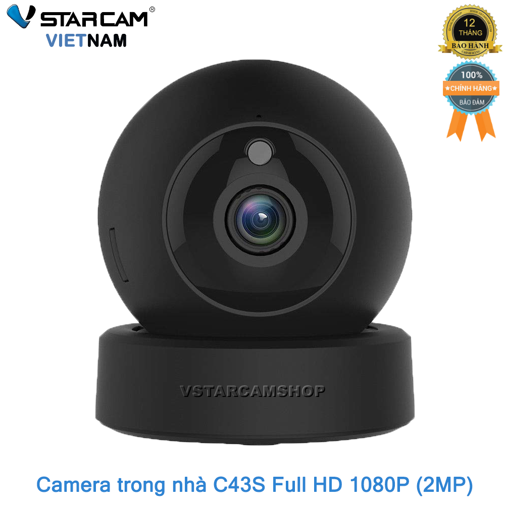 Camera giám sát IP Wifi hồng ngoại Vstarcam C43S Full HD 1080P 3MP bảo hành 12 tháng