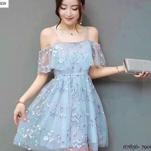 ĐẦM REN TRỄ VAI HMT088LC