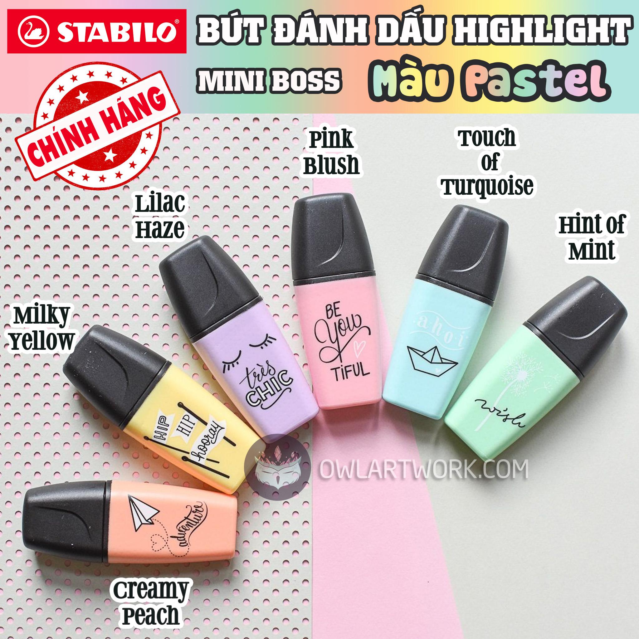 [HCM]Bút Dạ Đánh Dấu Stabilo Mini Boss Highlighter - 6 màu Pastel (Made In Germany)