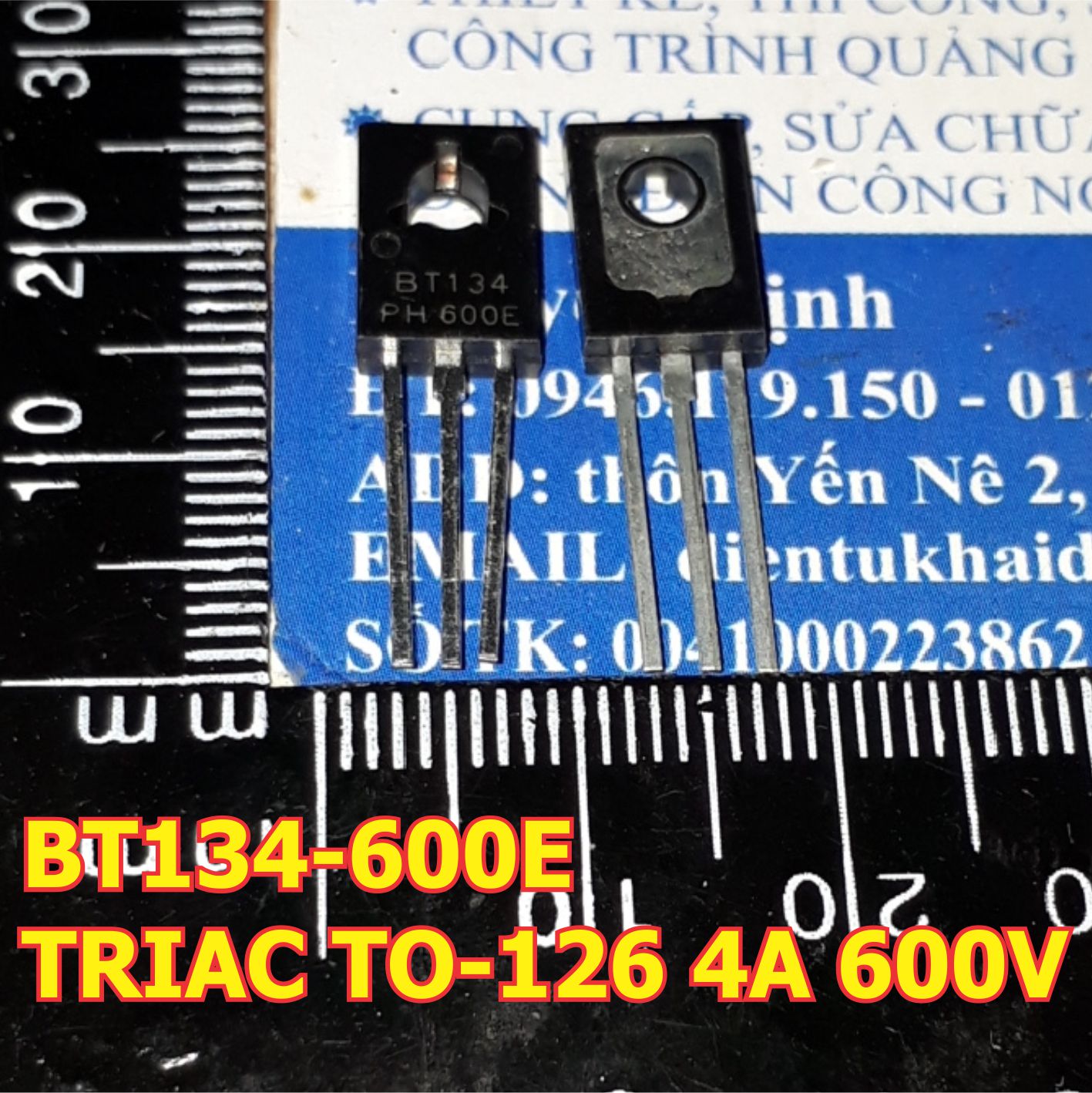 10 con BT134-600E BT134 600 THYRISTOR 2 CHIỀU TRIAC TO-126 4A 600V kde6377