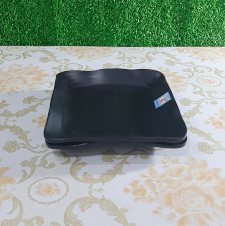 [HCM]Dĩa chữ nhật DCN 47N gợn sóng nhựa melamine Đen Nhám -Fataco -Sang Trọng