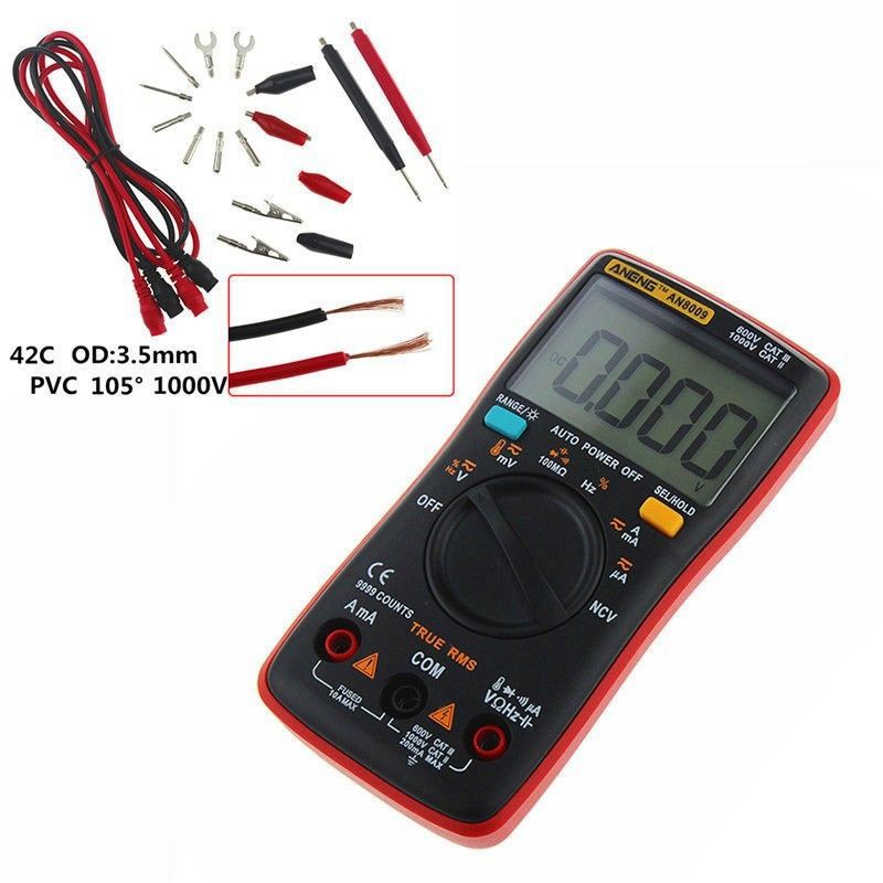Máy Đo Điện Ac/Dc True -Rms Đồng Hồ Vạn Năng Aneng An8009