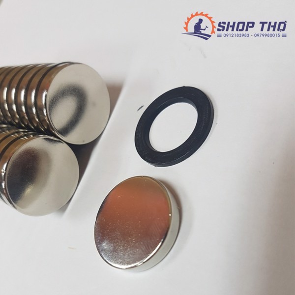 Nam Châm Tròn Phi 15X4Mm (Set 10 Viên)