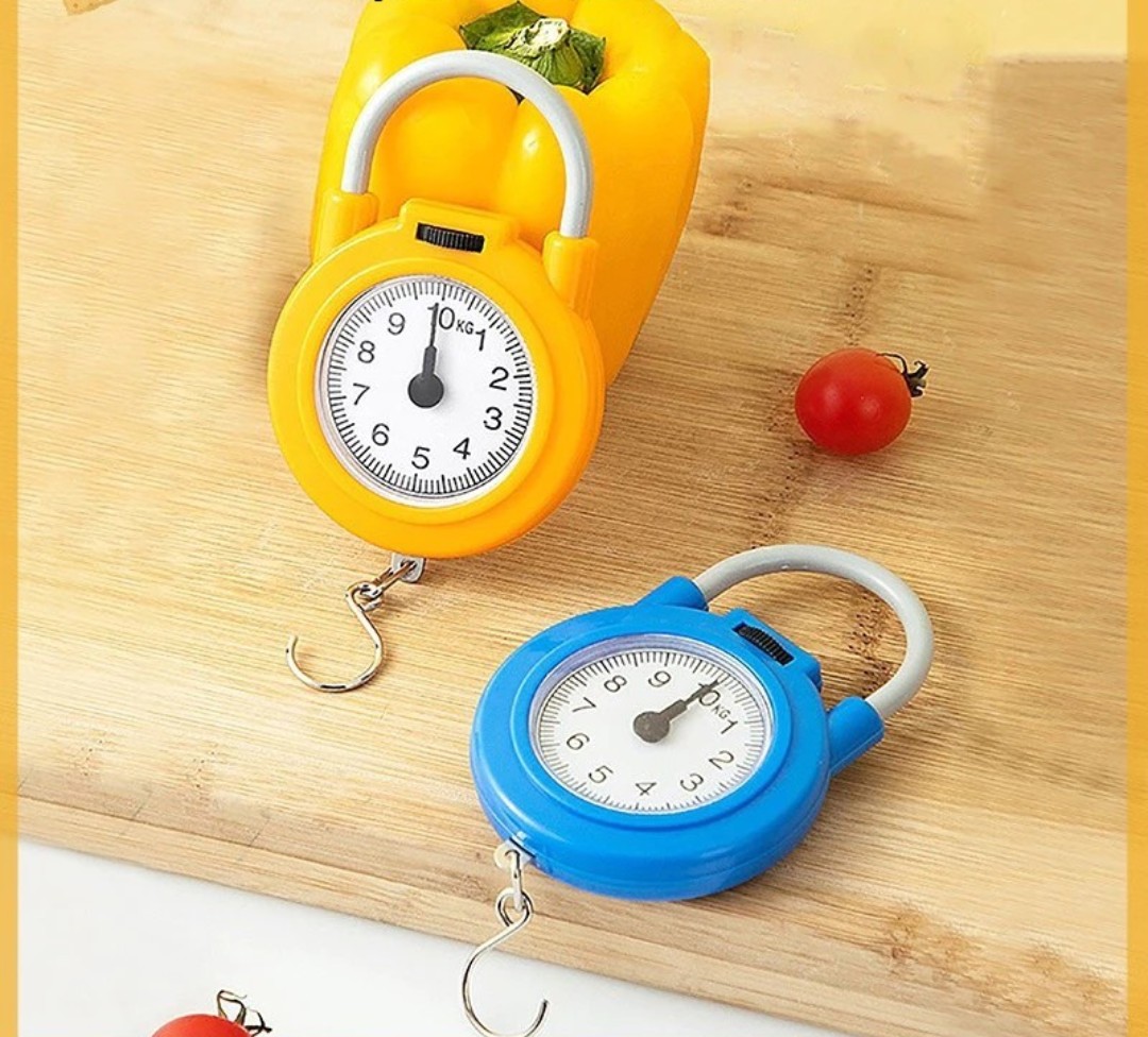 Cân tay điện tử 40kg màn hình LCD tiện dụng | Điện tử, màn hình LCD, tiện dụng, cầm tay, 40kg, móc treo, nút điều khiển, đo lường, cân nhà bếp