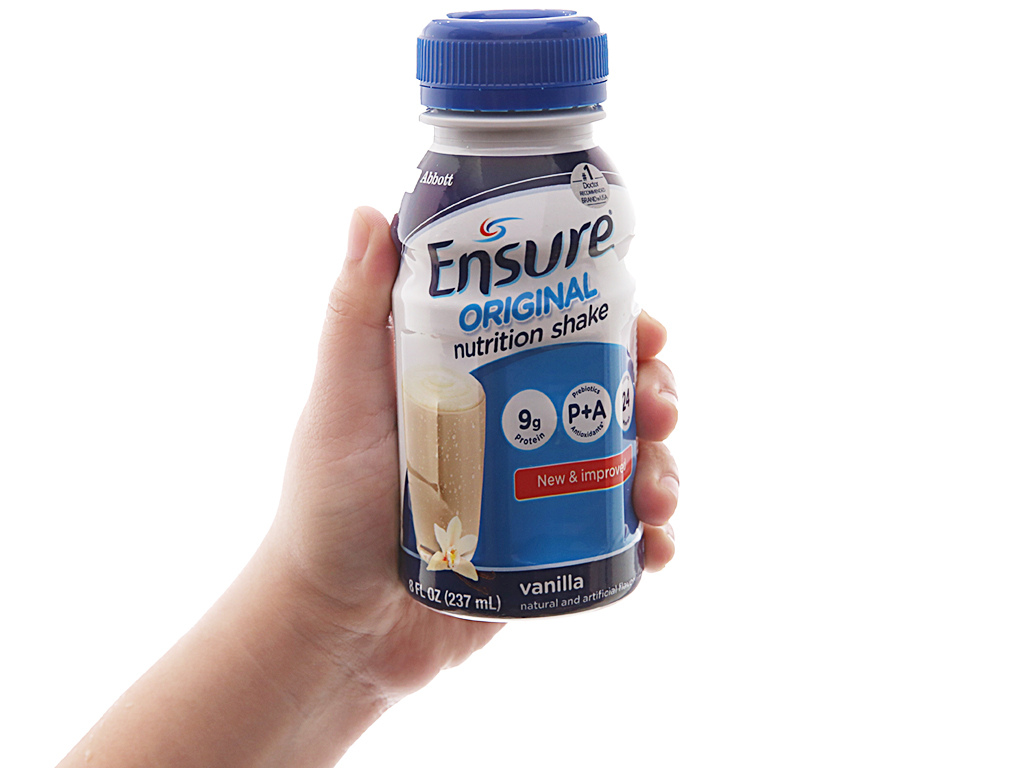 Sữa bột pha sẵn Ensure Original vani chai 237ml