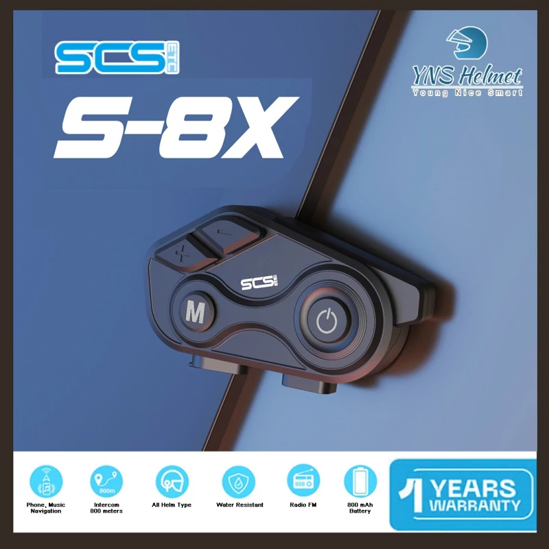 Tai Nghe mũ bảo hiểm Bluetooth Intercom SCS S8X