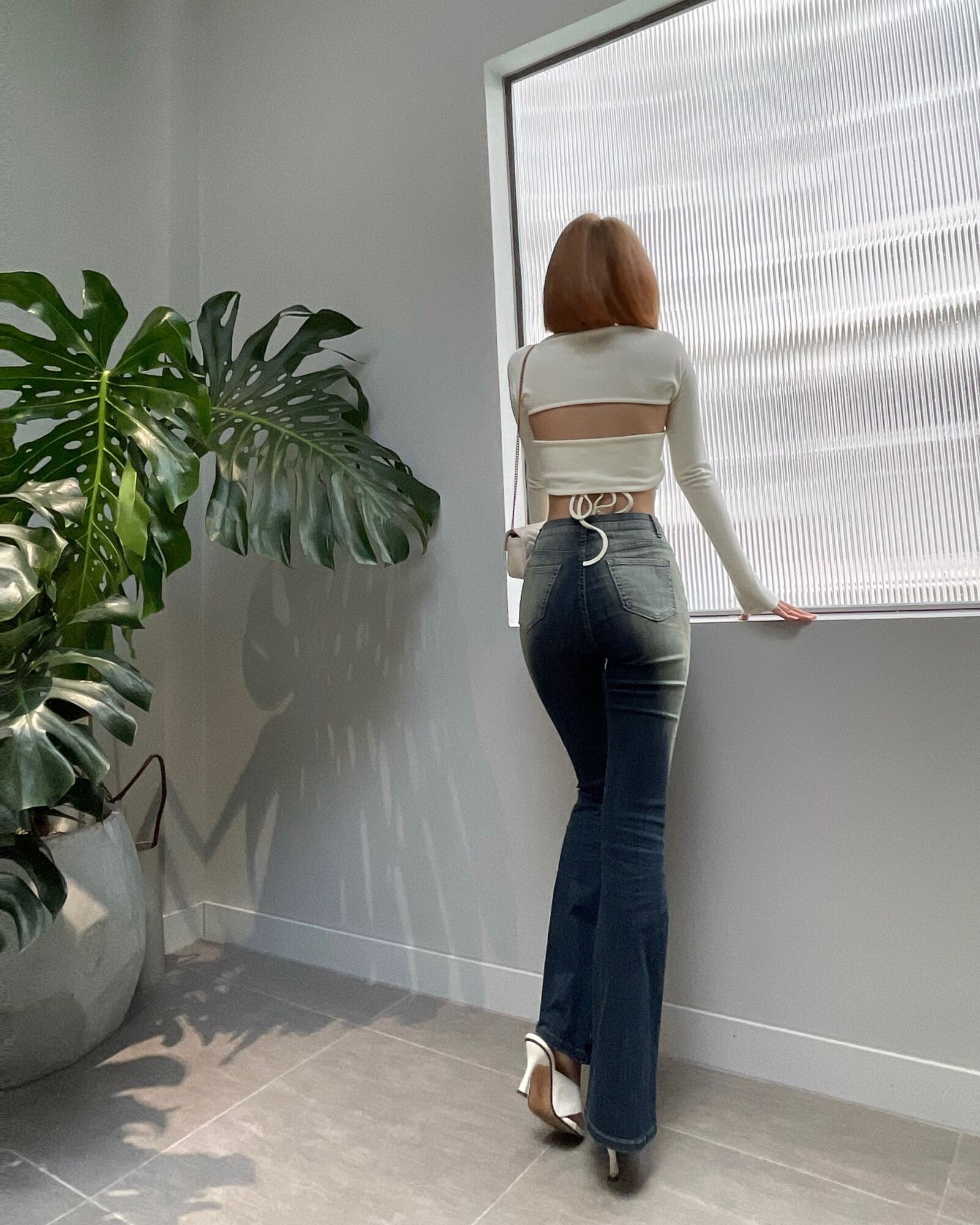 Áo croptop nữ tay dài | HAVA TOP - CLÉLIE