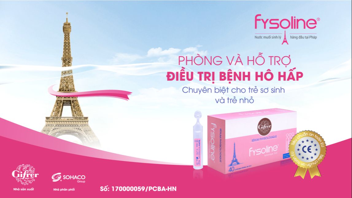 Fysoline - Nước muối sinh lý Pháp - Vệ sinh mắt, mũi, miệng cho bé
