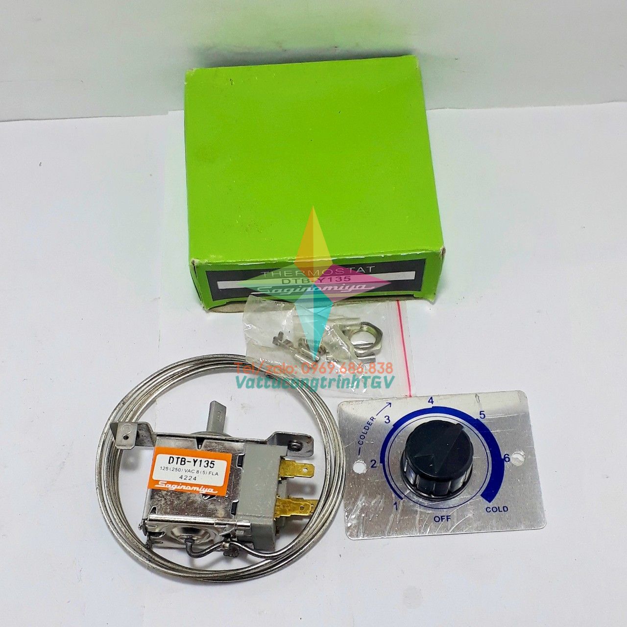 Bộ số THERMOSTAT 3 chân DTB-Y135 ( -24oC - 3.5 o C) cho tủ đông, tủ lạnh