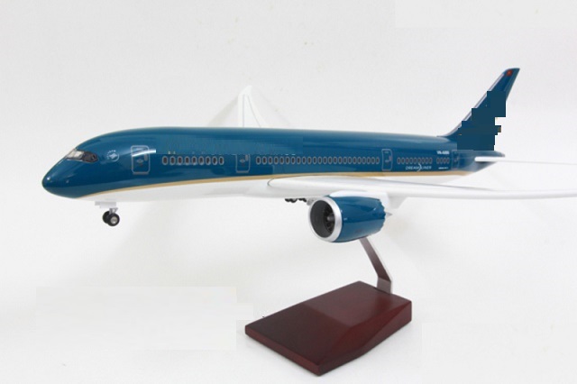 Mô hình máy bay tĩnh loại lớn Boeing B787 hàng không vn có bánh xe