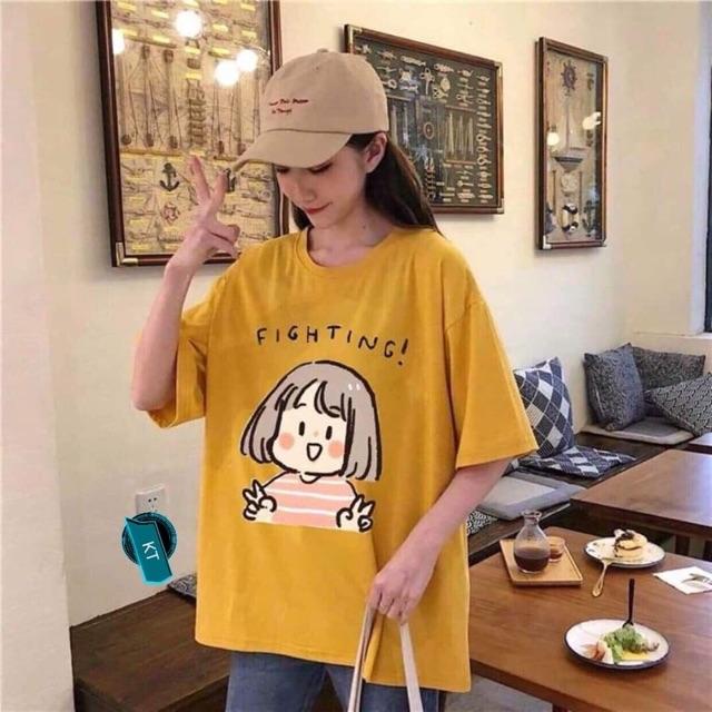 Áo phông cô gái Fighting cá tính KTH0919