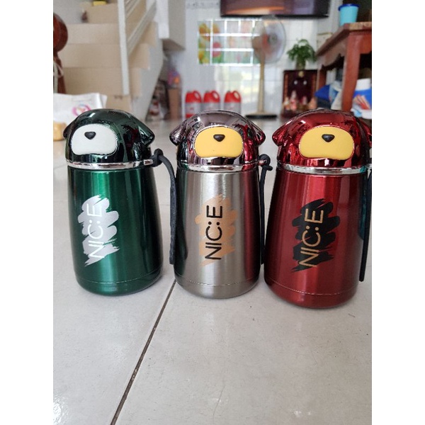Bình giữ nhiệt Gấu inox 300ml (nắp tai gâu gâu) - N121