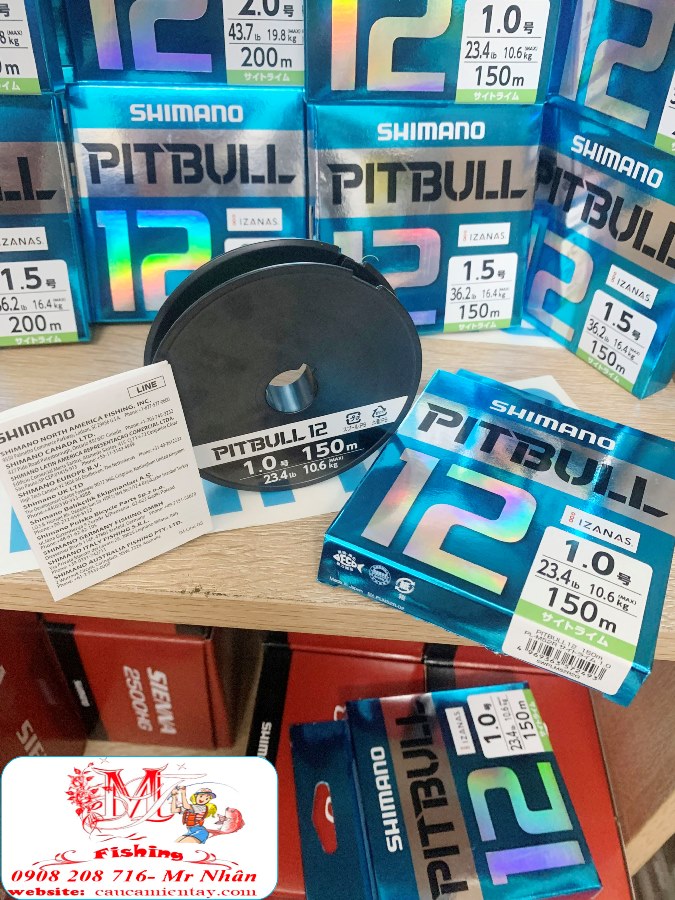 DÂY PE (Dù) SHIMANO PITBULL 12X- 150M-200M