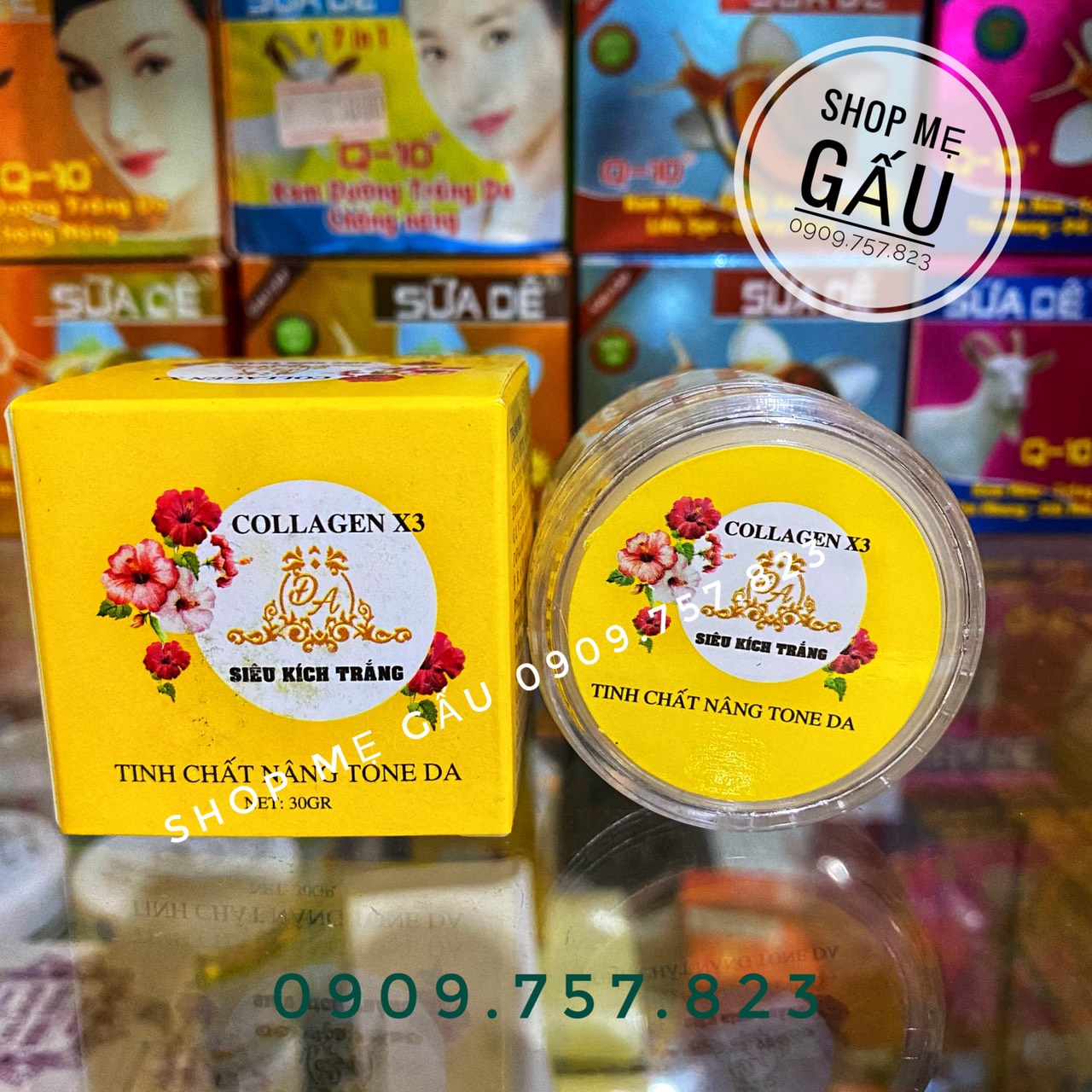 Kem kích trắng collagen x3