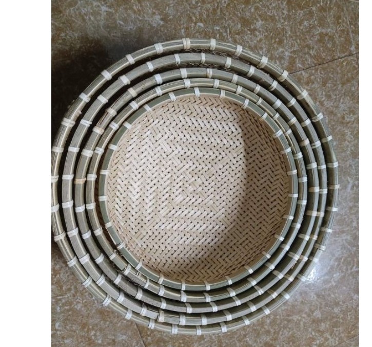 BỘ 3 RỔ LỖ THƯA 18cm, 20cm, 22cm mây tre