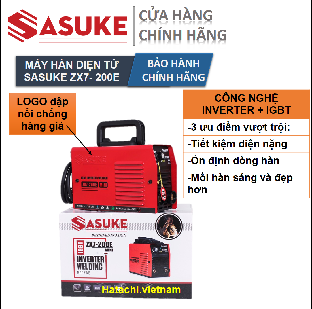 Máy hàn - Máy hàn điện tử Sasuke - Zx7 200E