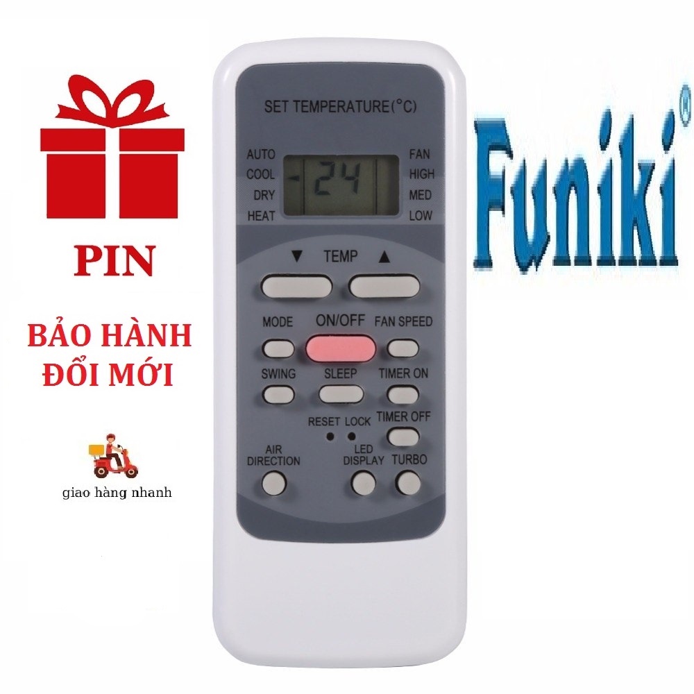 Remote máy lạnh funiki turbo r51 - remote điều khiển điều hòa funiki có tubo , bảo hành 1 đổi 1