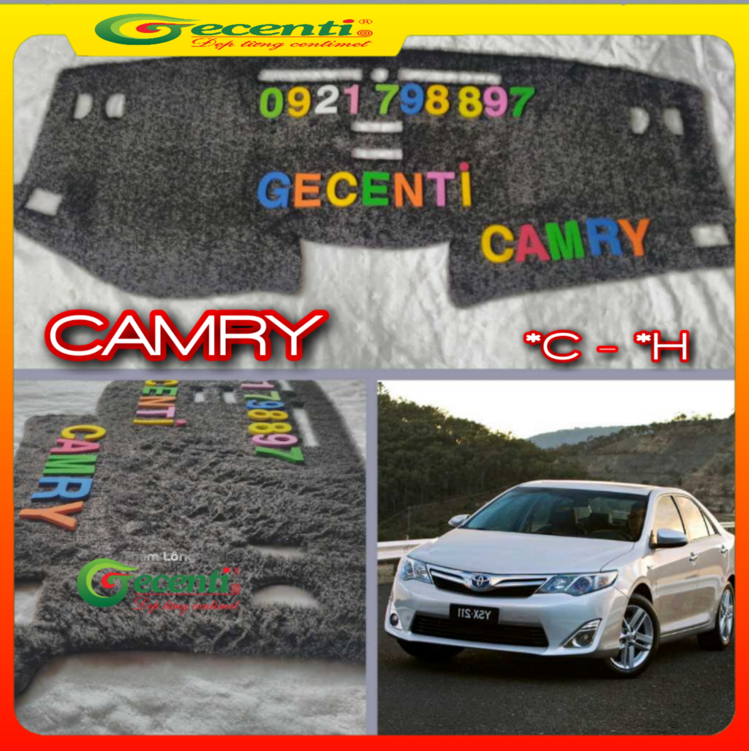 [HCM]Thảm taplo lông thú cao cấp CAMRY-Thương hiệu GECENTI