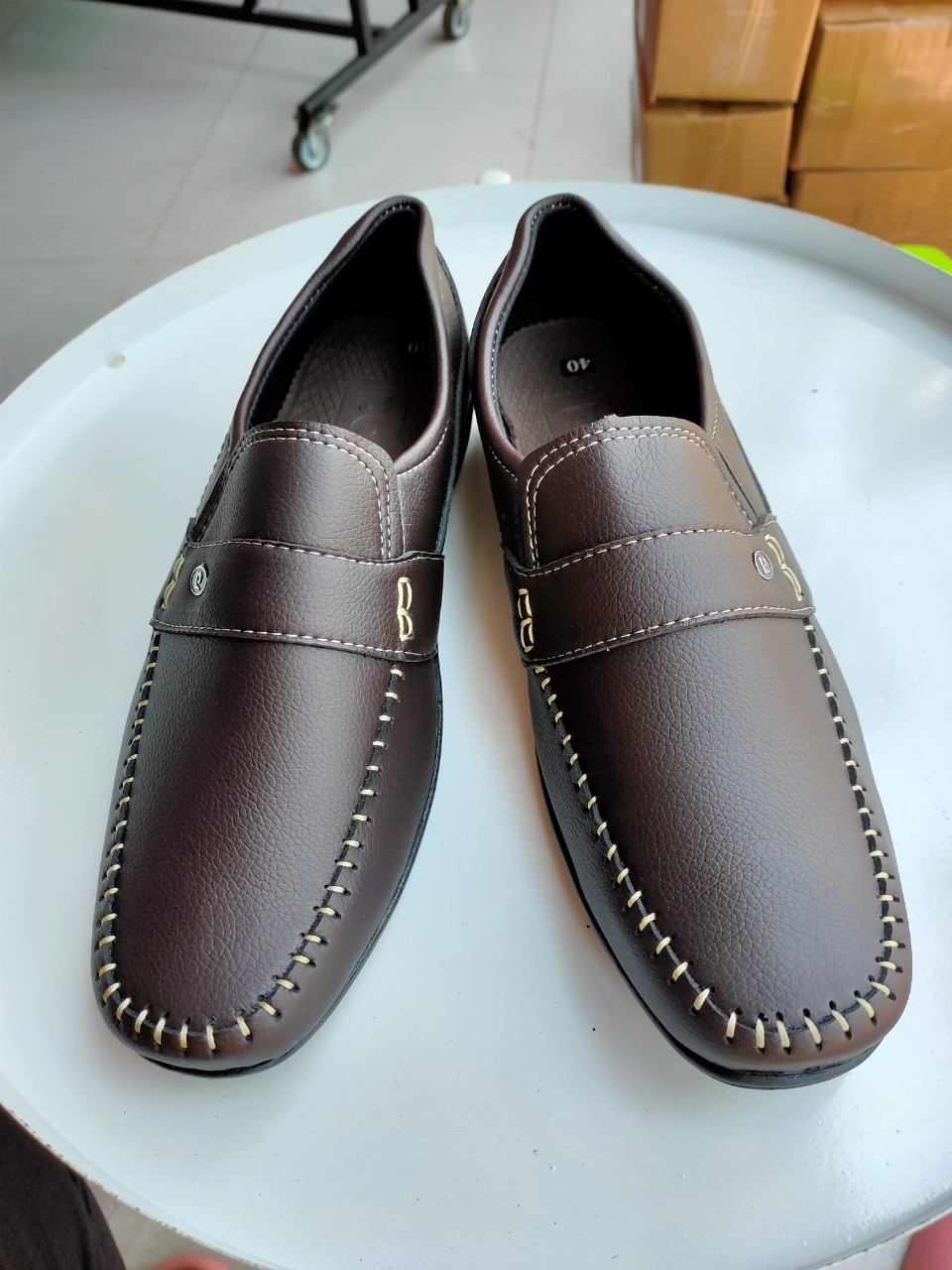 Giày lười nam mẫu mới , nk07 size từ 39 - 43 , màu đen , nâu đen