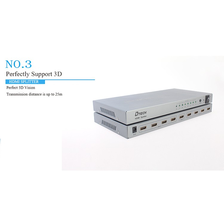 Bộ Chia HDMI 1 ra 8 2Kx4K DTECH DT7148